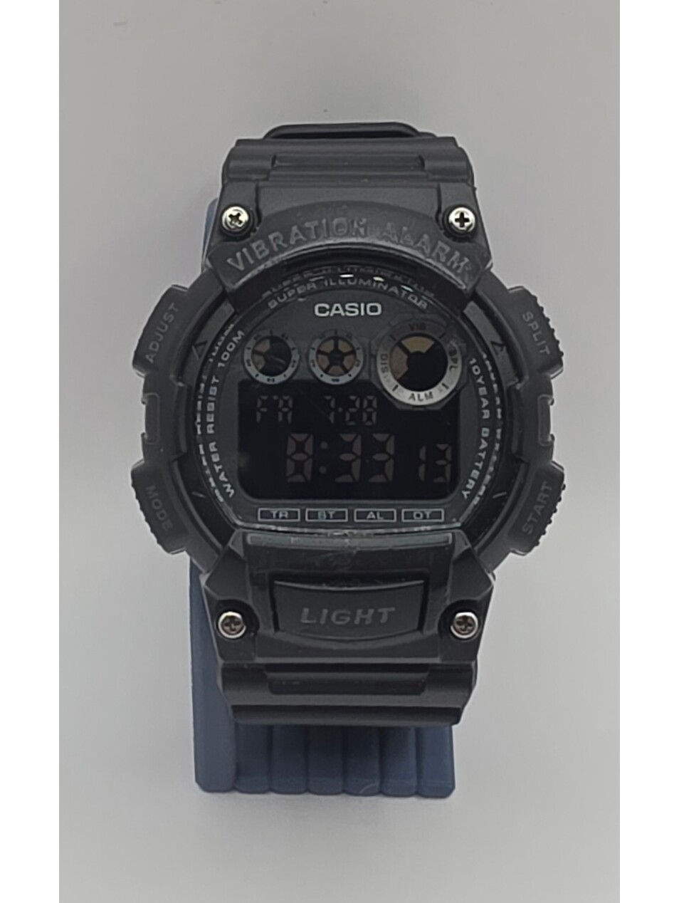 Casio W735h 3416 Black Digital Vibration Alarm 100m Sport Watch Working Casio W735h 3416 Black Digital Vibration Alarm 100m Sport Watch Working